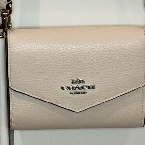 Coach Cream Leather Crossbody Mini Bag